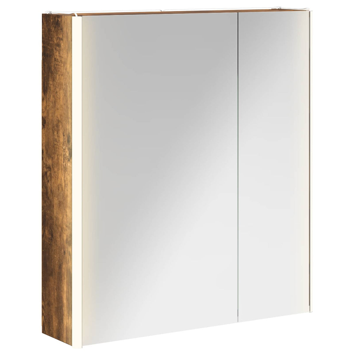Bathroom Mirror Cabinet Smoked Oak 63.5 x 15.5 x 70 cm