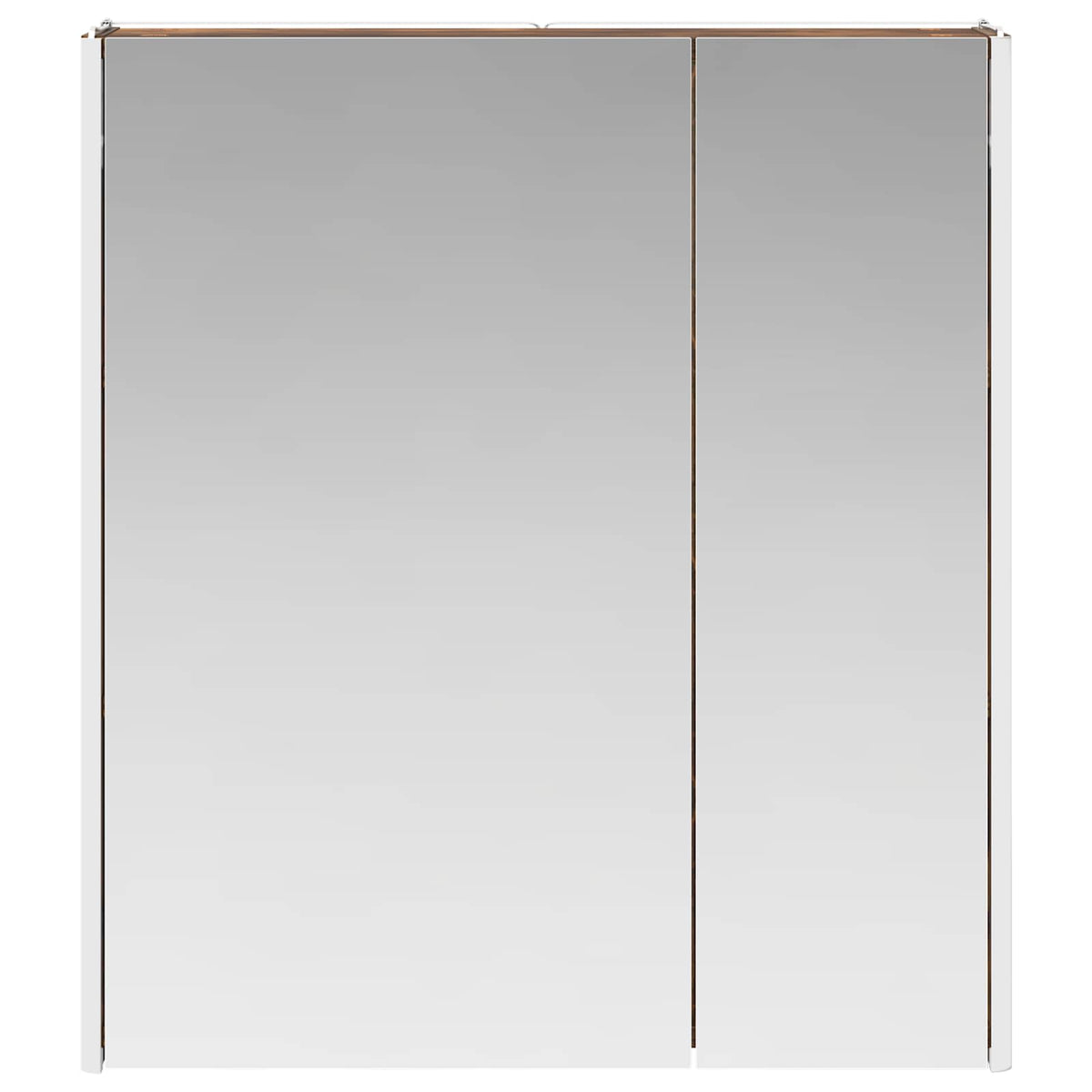 Bathroom Mirror Cabinet Smoked Oak 63.5 x 15.5 x 70 cm