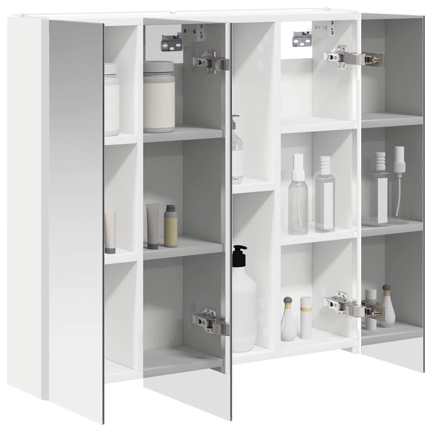 Bathroom Mirror Cabinet White 63.5 x 15.5 x 60.5 cm