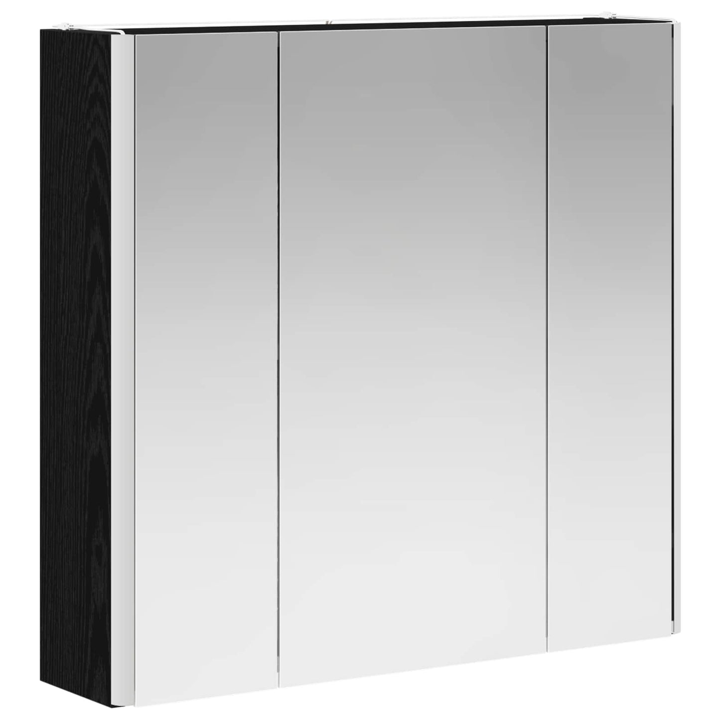 Bathroom Mirror Cabinet Black Oak 63.5 x 15.5 x 60.5 cm