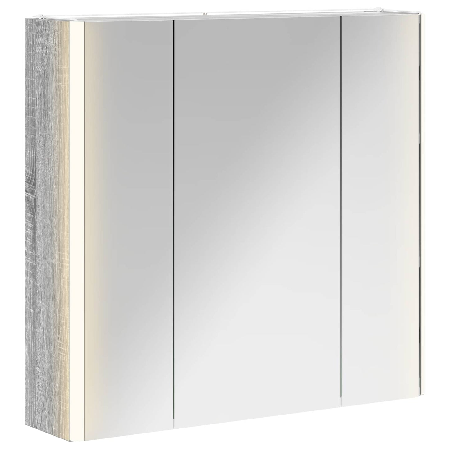 Bathroom Mirror Cabinet Grey Sonoma 63.5 x 15.5 x 60.5 cm