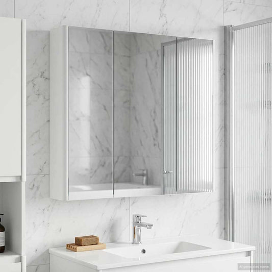Bathroom Mirror Cabinet White 73.5 x 15.5 x 70 cm