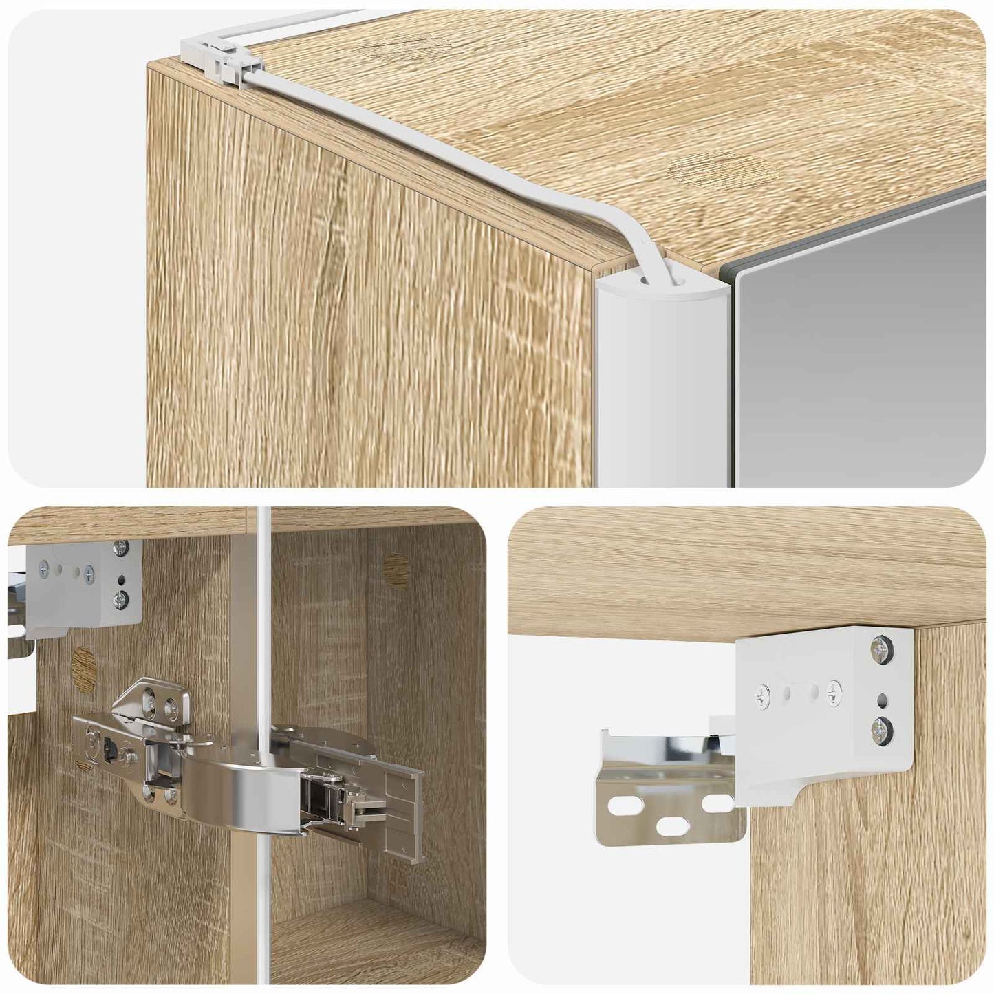 Bathroom Mirror Cabinet Sonoma Oak 73.5 x 15.5 x 70 cm