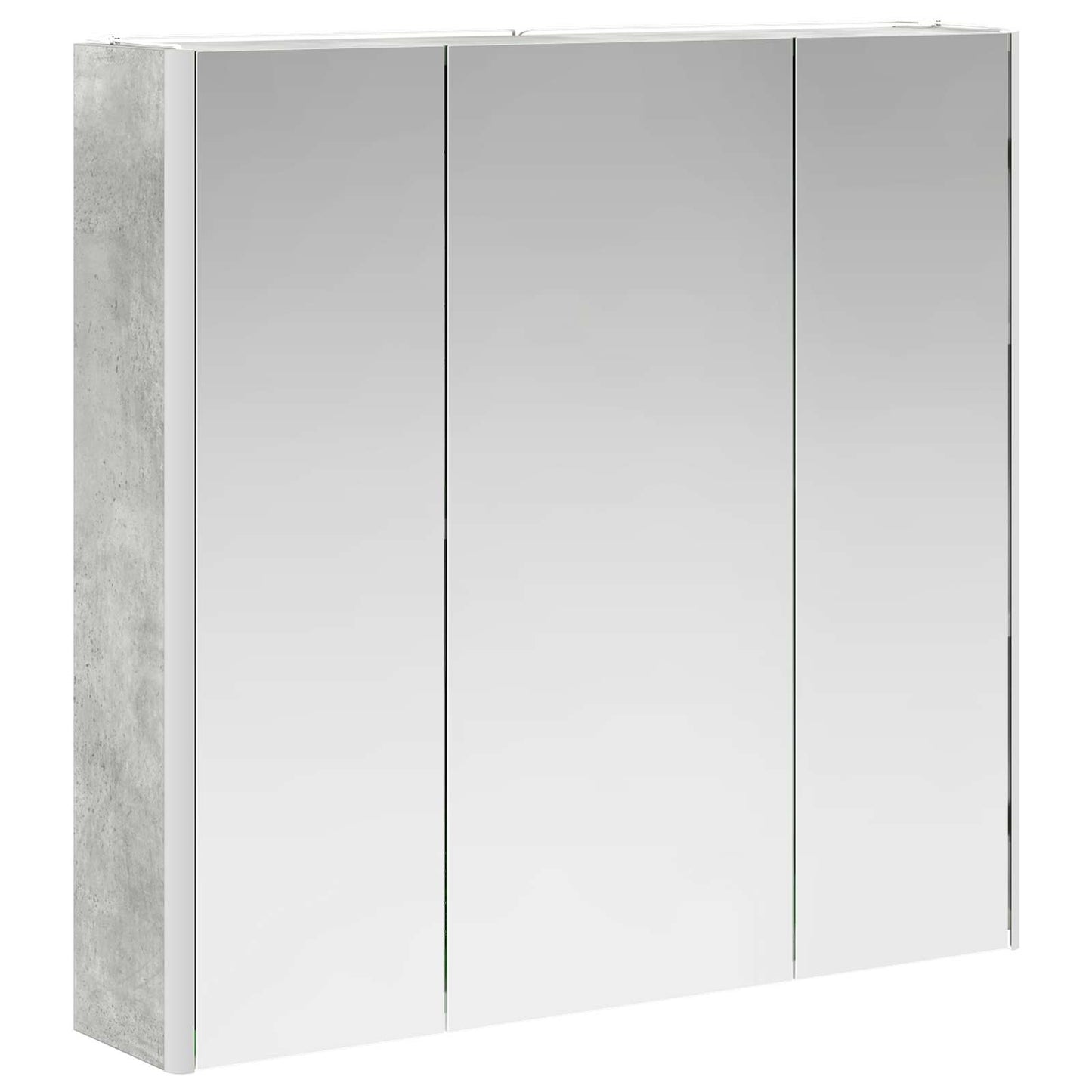 Bathroom Mirror Cabinet Concrete Grey 73.5 x 15.5 x 70 cm