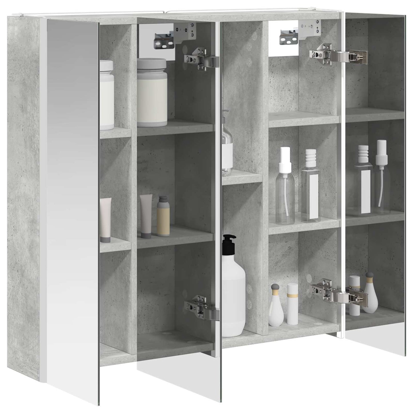 Bathroom Mirror Cabinet Concrete Grey 73.5 x 15.5 x 70 cm
