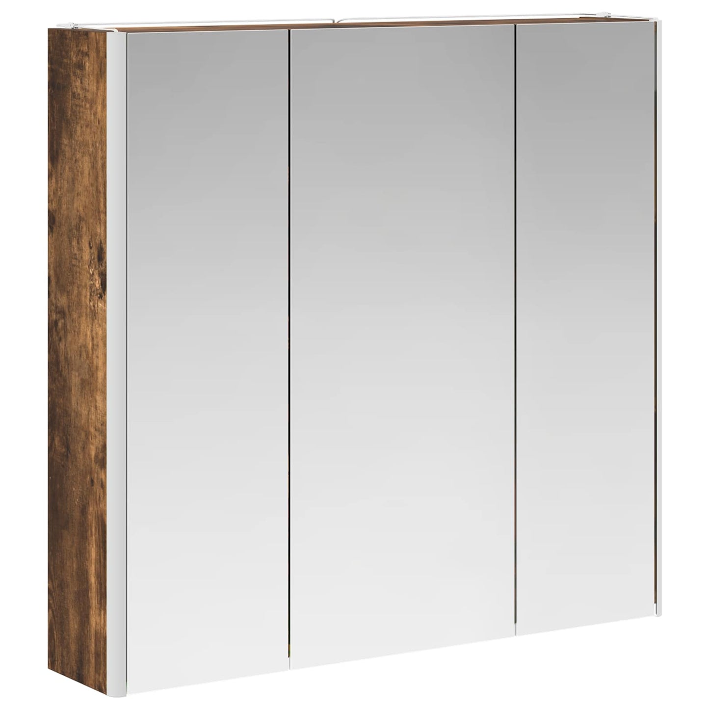 Bathroom Mirror Cabinet Smoked Oak 73.5 x 15.5 x 70 cm