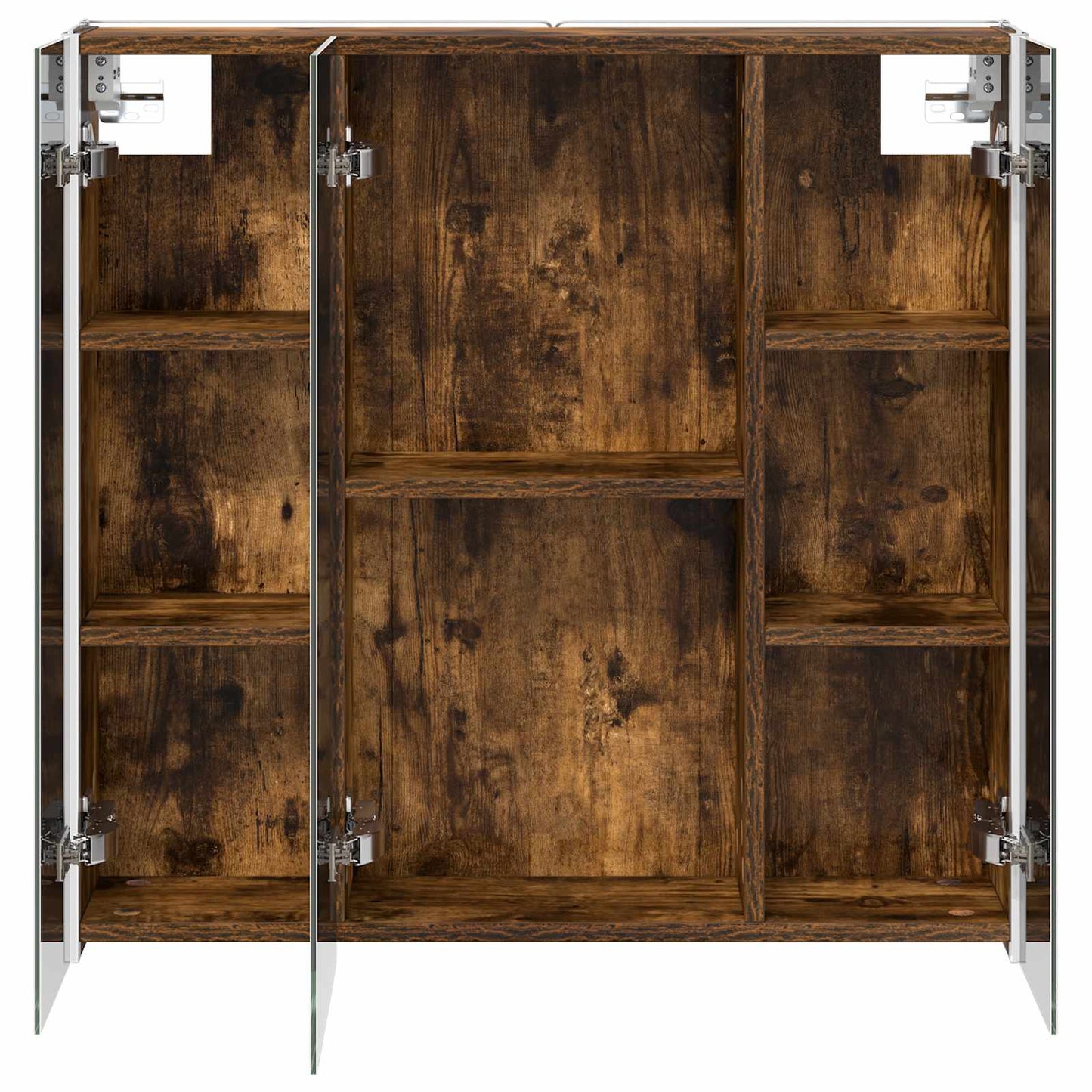 Bathroom Mirror Cabinet Smoked Oak 73.5 x 15.5 x 70 cm