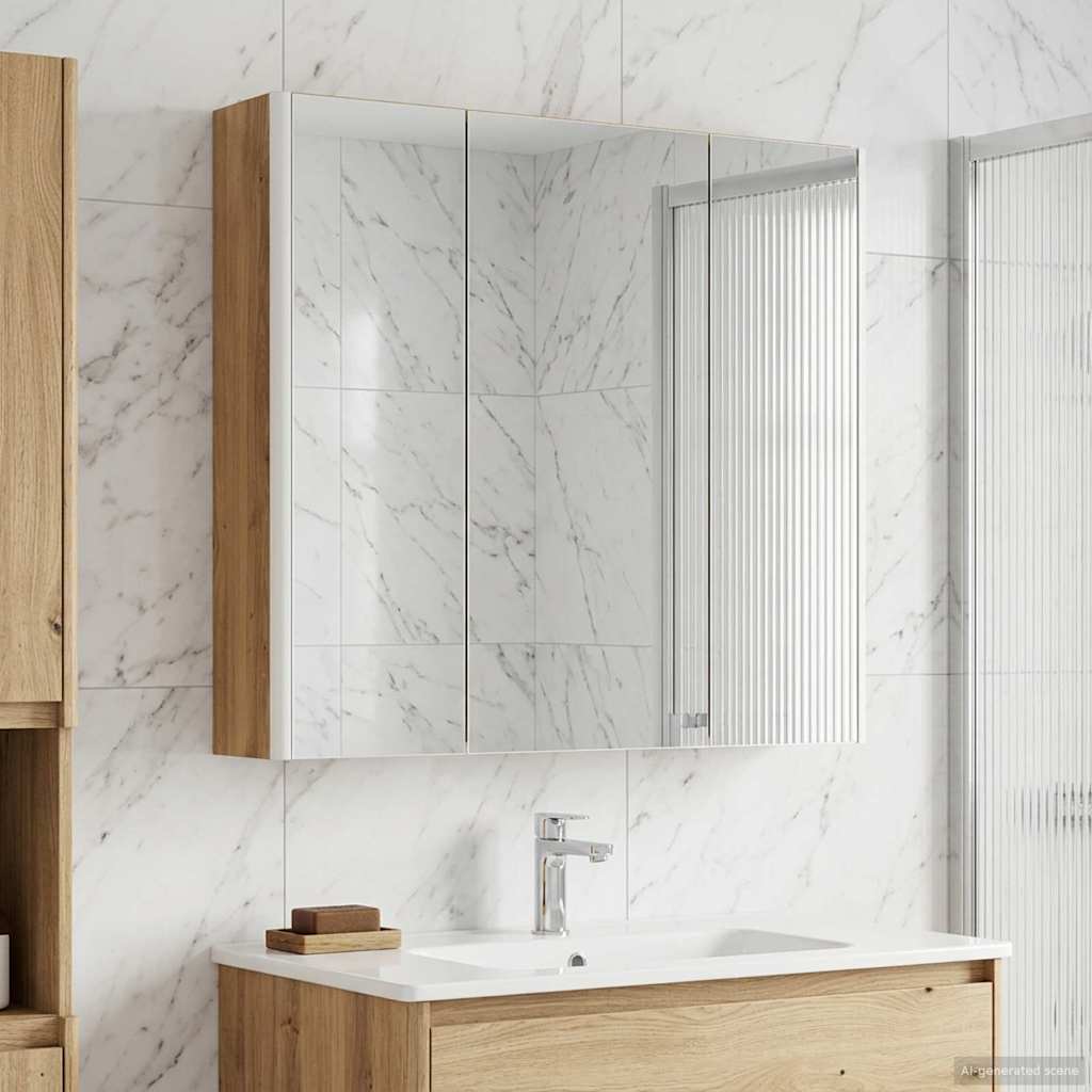 Bathroom Mirror Cabinet Artisian Oak 73.5 x 15.5 x 70 cm