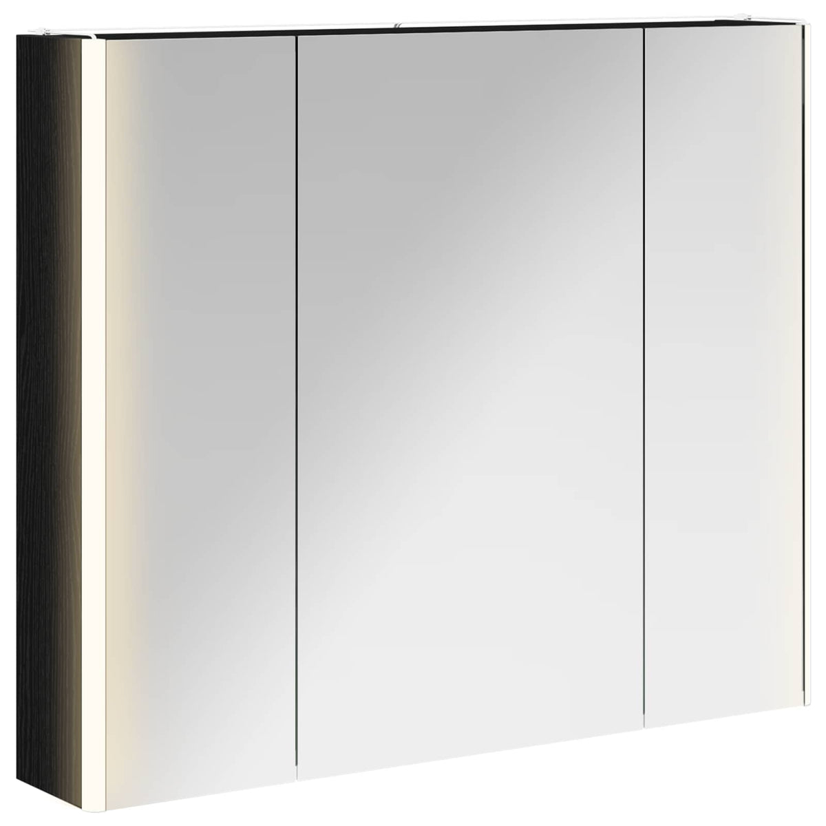 Bathroom Mirror Cabinet Black Oak 83.5 x 15.5 x 70 cm