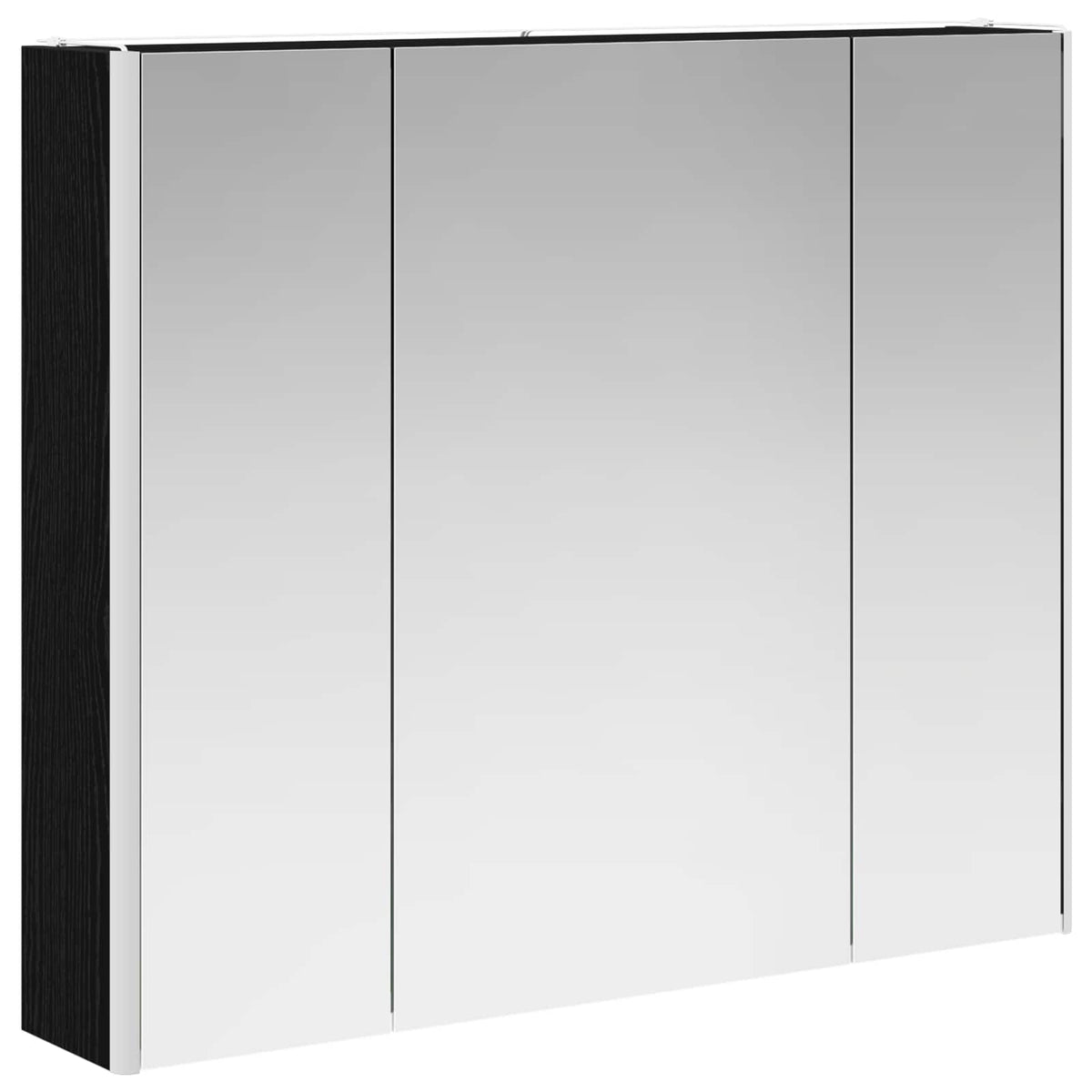 Bathroom Mirror Cabinet Black Oak 83.5 x 15.5 x 70 cm