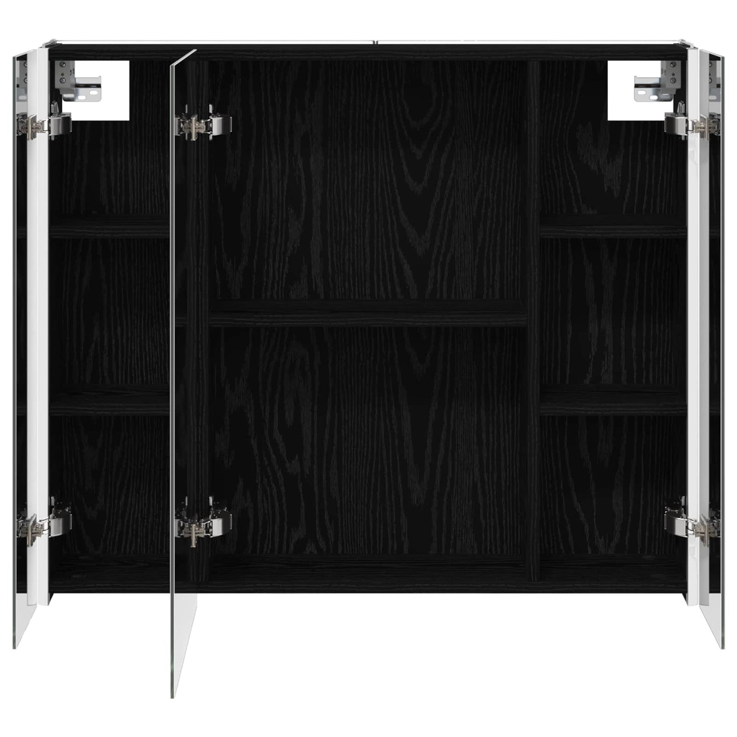 Bathroom Mirror Cabinet Black Oak 83.5 x 15.5 x 70 cm