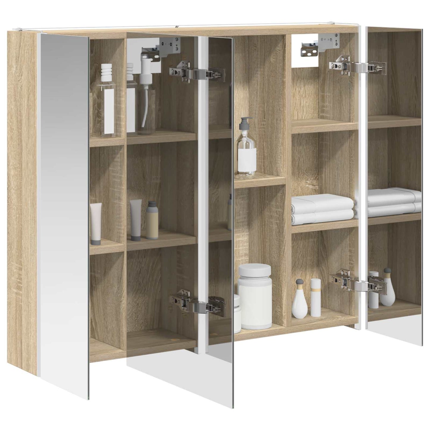 Bathroom Mirror Cabinet Sonoma Oak 83.5 x 15.5 x 70 cm