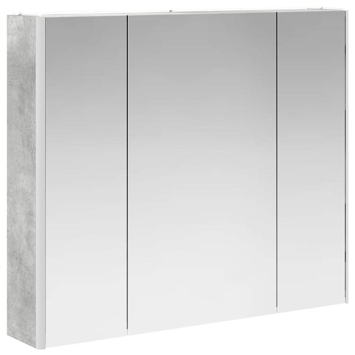 Bathroom Mirror Cabinet Concrete Grey 83.5 x 15.5 x 70 cm