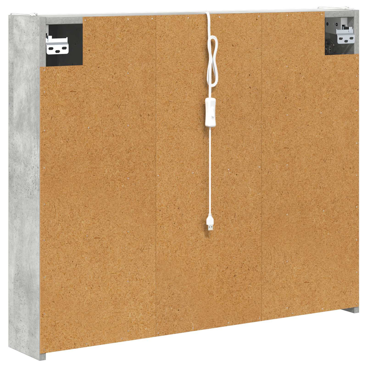 Bathroom Mirror Cabinet Concrete Grey 83.5 x 15.5 x 70 cm