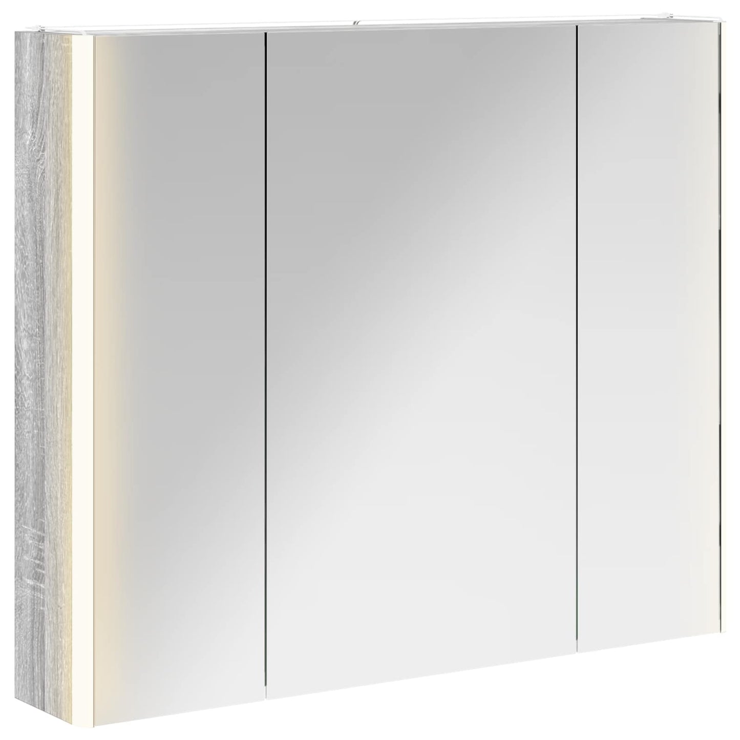 Bathroom Mirror Cabinet Grey Sonoma 83.5 x 15.5 x 70 cm