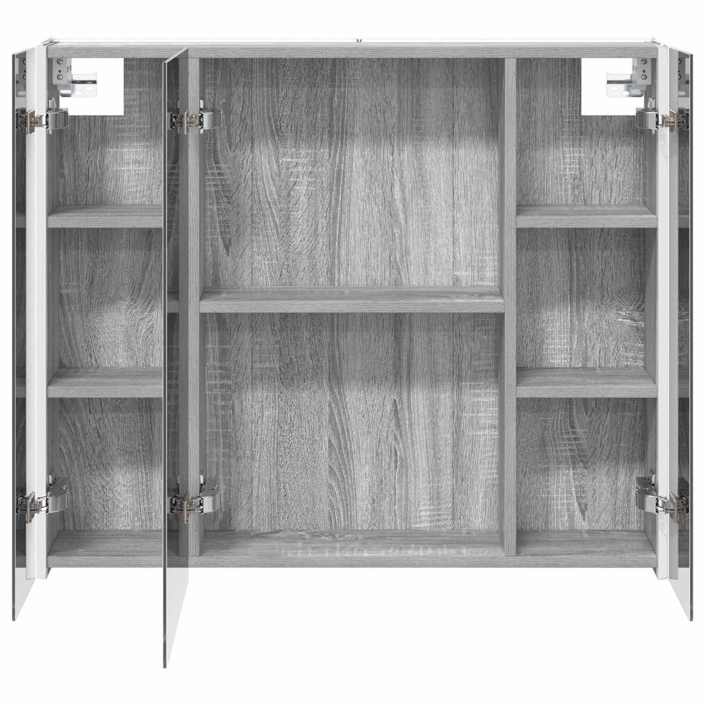Bathroom Mirror Cabinet Grey Sonoma 83.5 x 15.5 x 70 cm