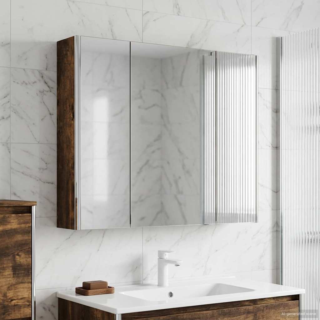 Bathroom Mirror Cabinet Old Wood 83.5 x 15.5 x 70 cm