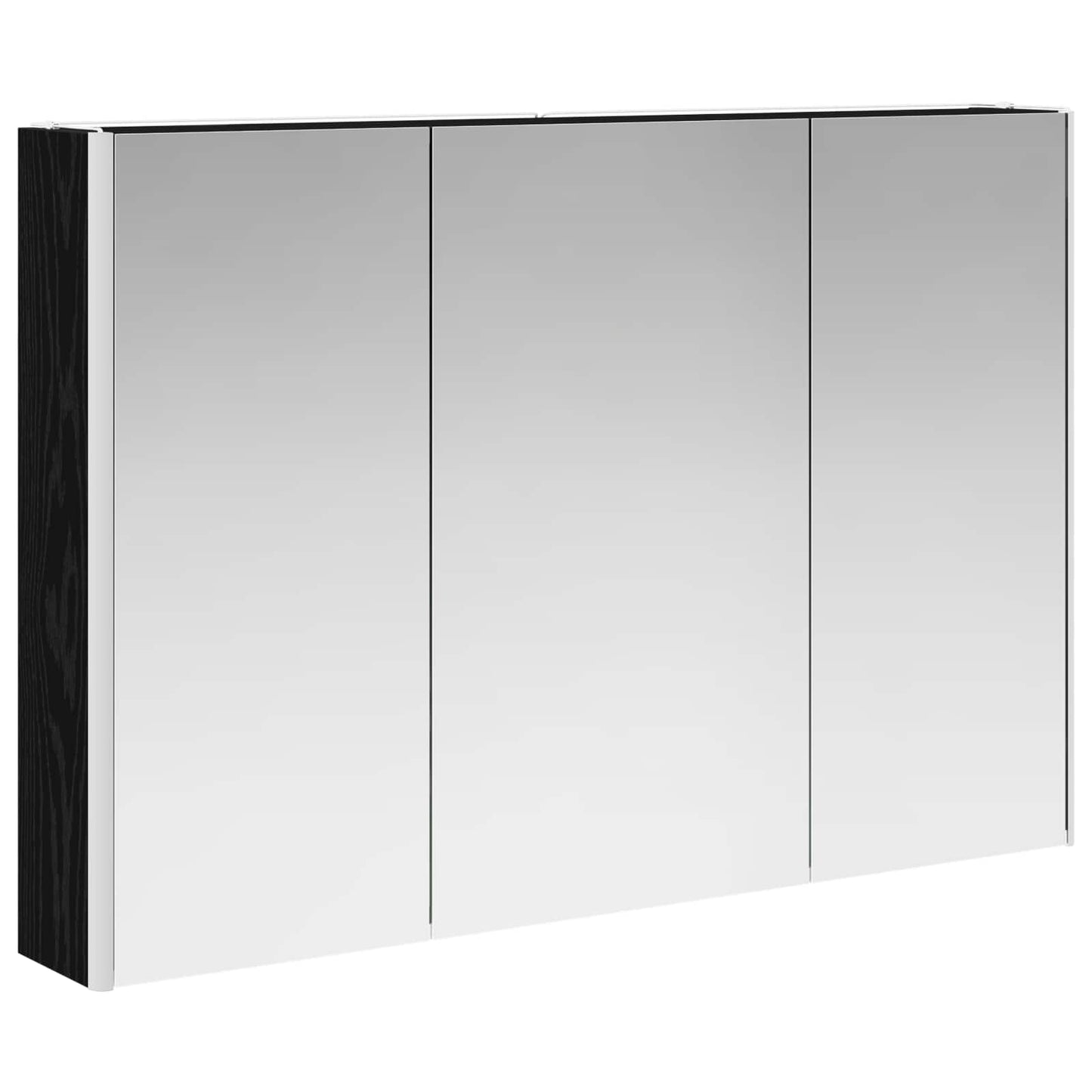 Bathroom Mirror Cabinet Black Oak 103.5 x 15.5 x 70 cm