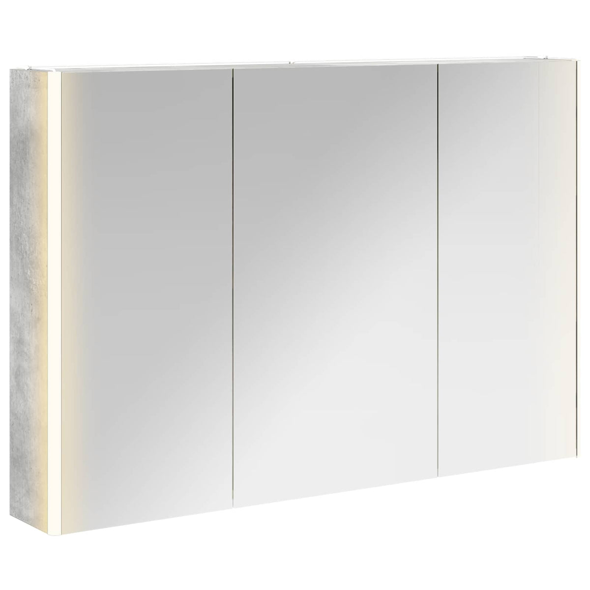Bathroom Mirror Cabinet Concrete Grey 103.5 x 15.5 x 70 cm