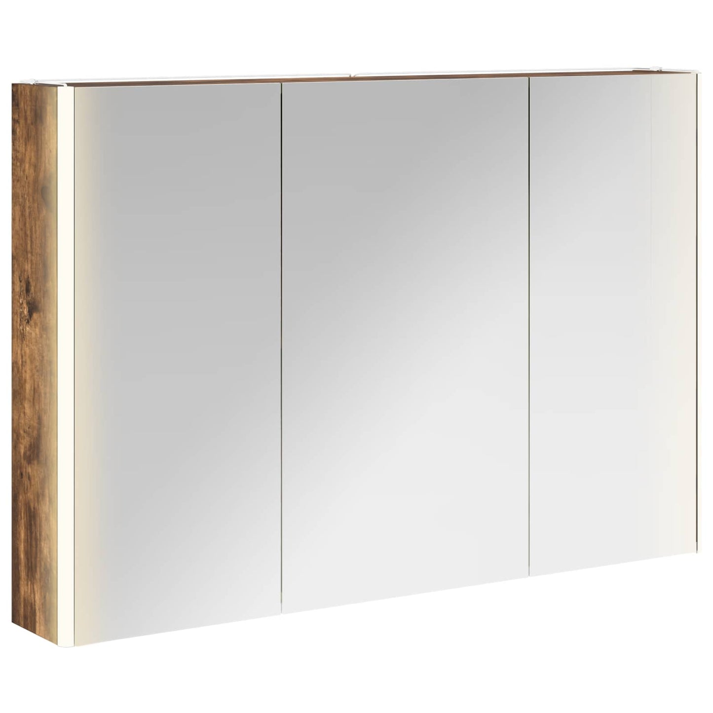 Bathroom Mirror Cabinet Smoked Oak 103.5 x 15.5 x 70 cm