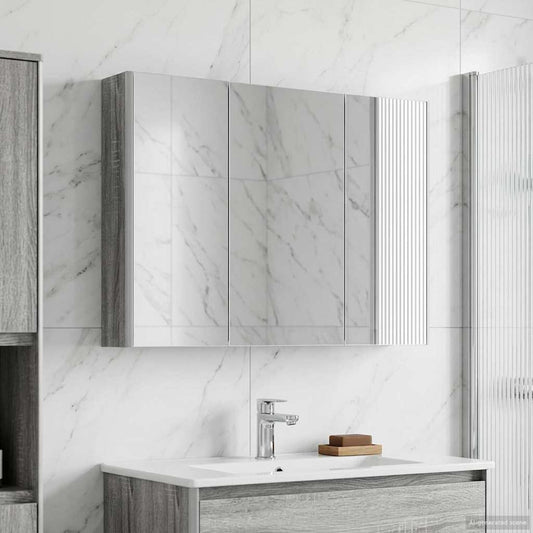 Bathroom Mirror Cabinet Grey Sonoma 103.5 x 15.5 x 70 cm