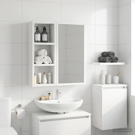 Bathroom Wall Cabinet White 20 x 10 x 50 cm Engineered wood