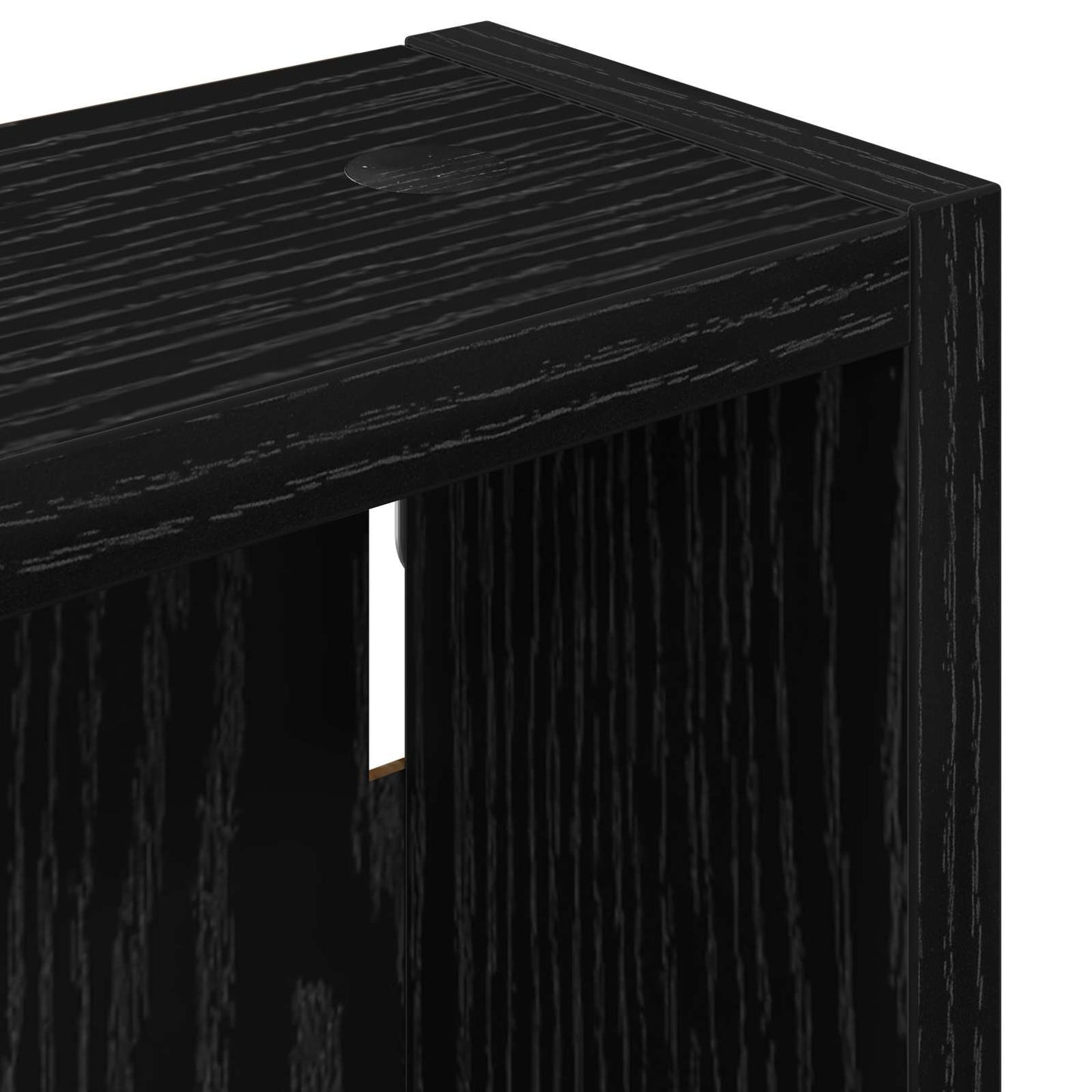 Bathroom Wall Cabinet Black Oak 20 x 10 x 50 cm Engineered wood