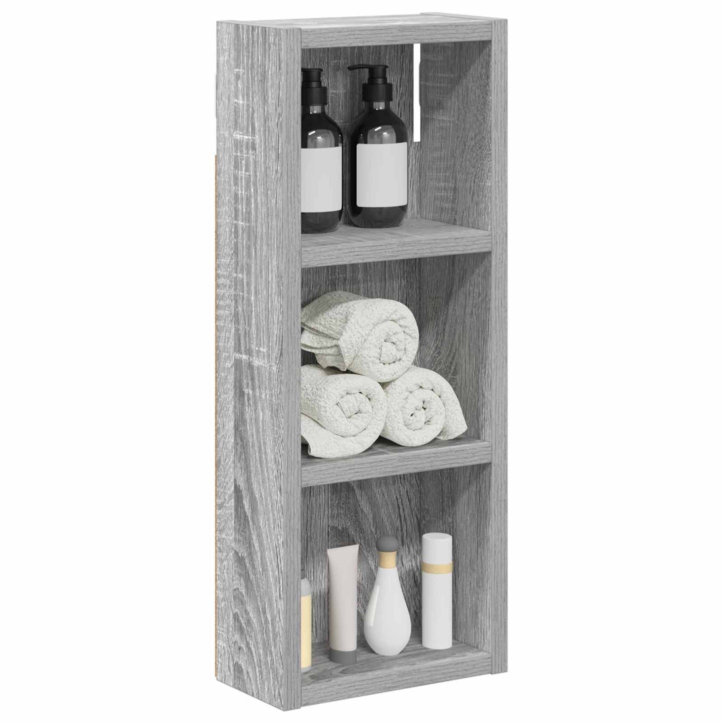 Bathroom Wall Cabinet Grey Sonoma 20 x 10 x 50 cm