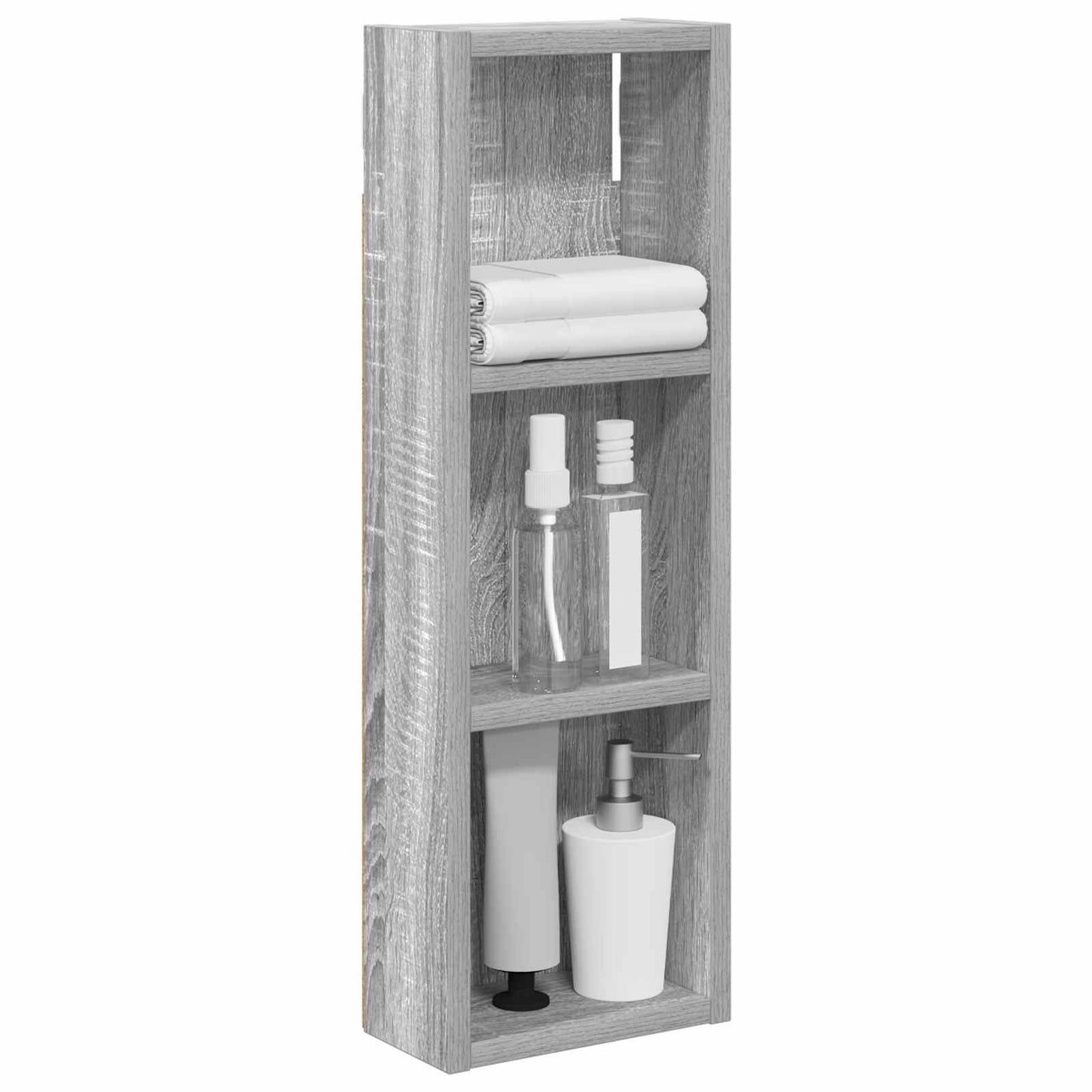 Bathroom Wall Cabinet Grey Sonoma 20 x 10 x 60.5 cm