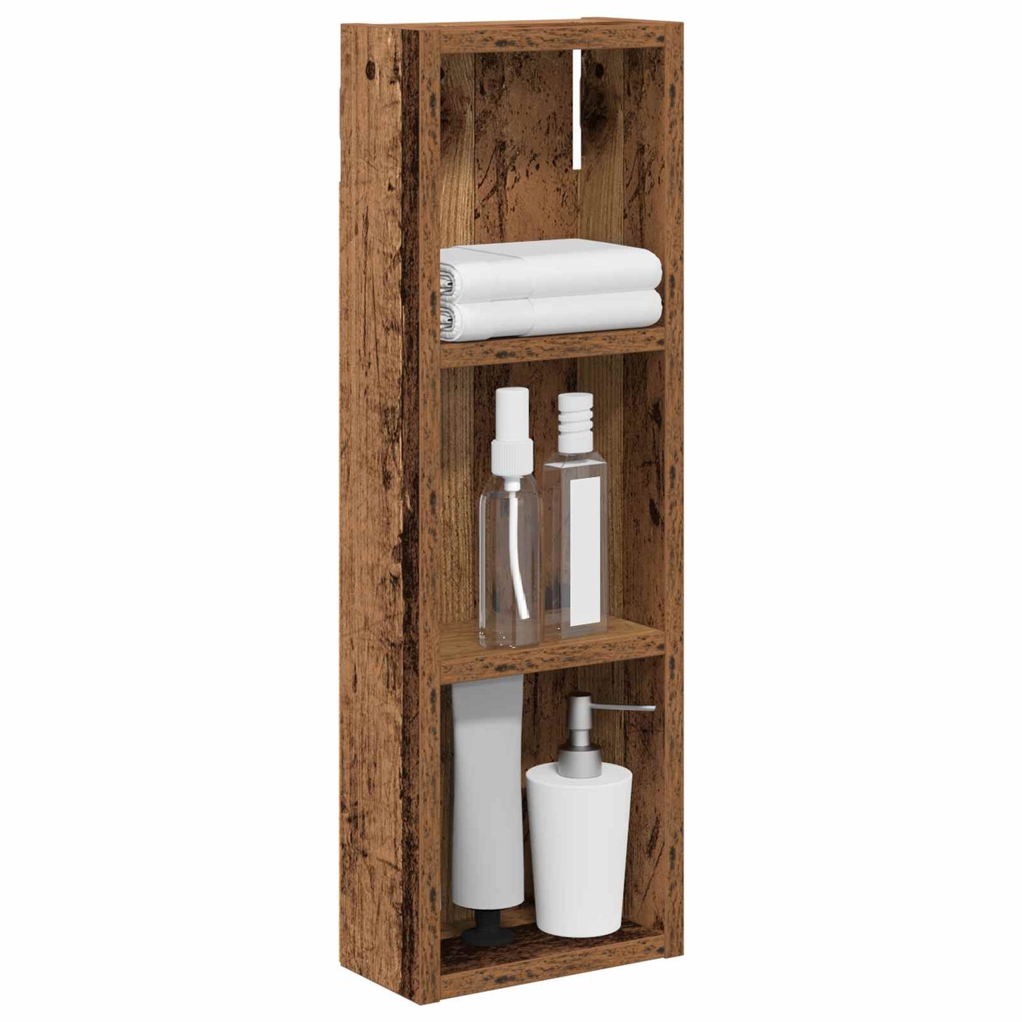 Bathroom Wall Cabinet Old Wood 20 x 10 x 60.5 cm