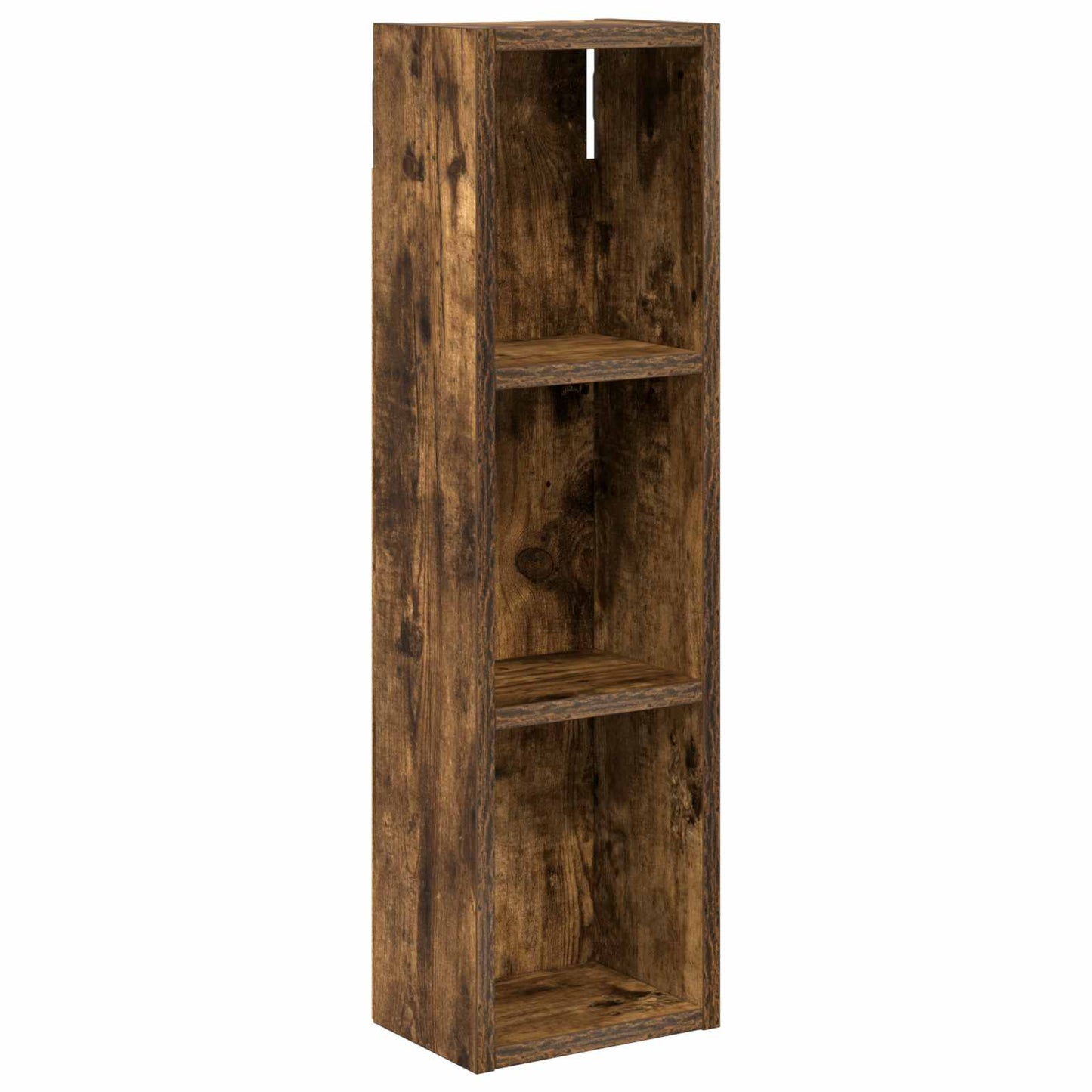 Bathroom Wall Cabinet with Shelf Smoked Oak 20 x 14 x 70 cm