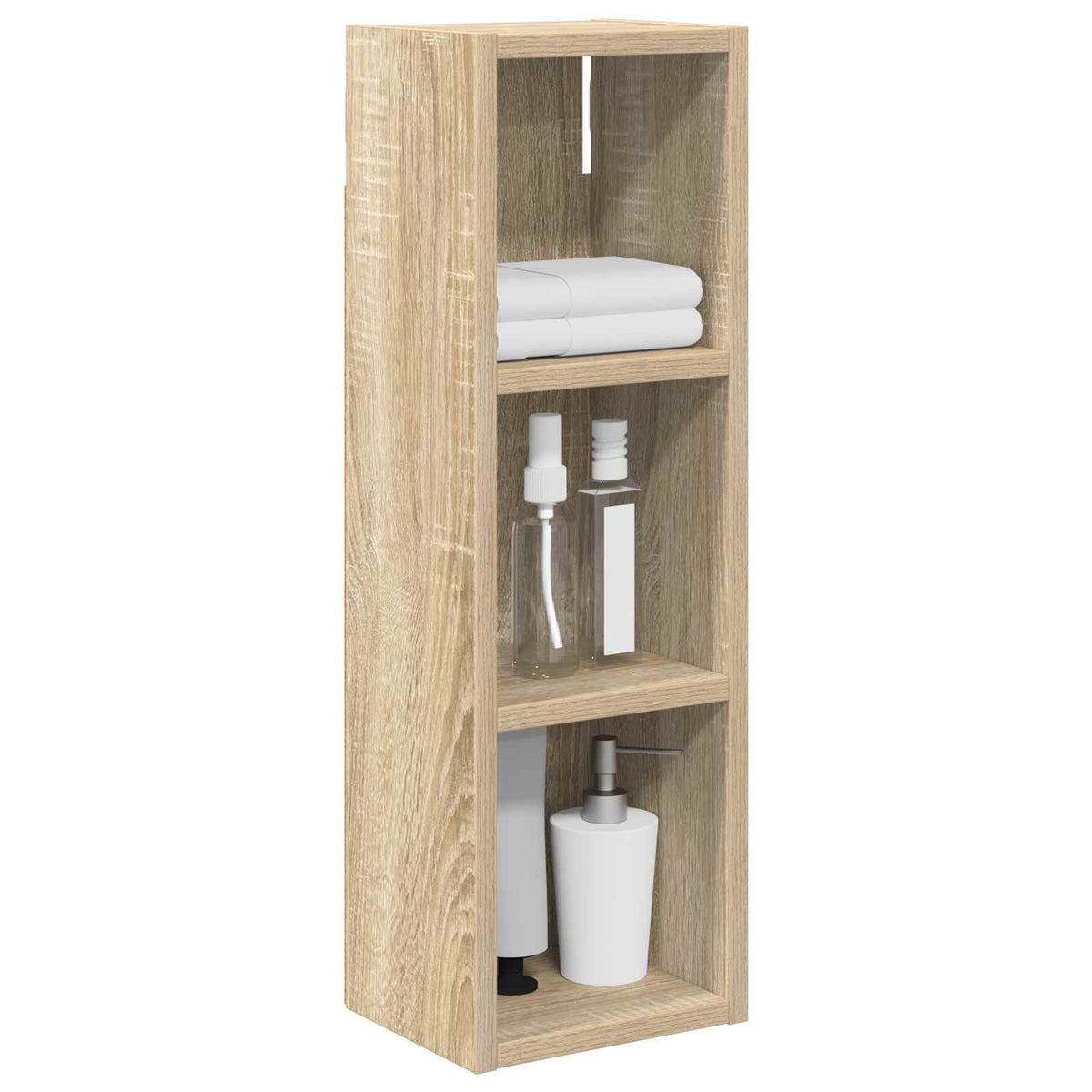 Bathroom Wall Cabinet Sonoma Oak 20 x 16 x 62.5 cm