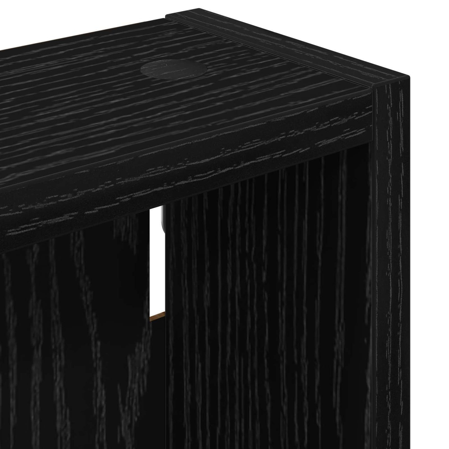Bathroom Wall Cabinet Black Oak 30 x 10 x 60.5 cm