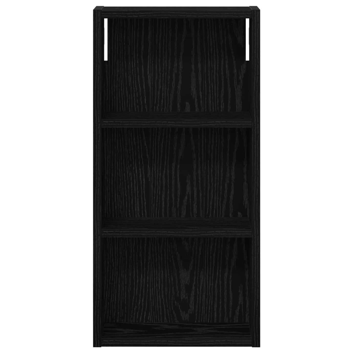 Bathroom Wall Cabinet with Shelf Black Oak 30 x 10 x 60.5 cm