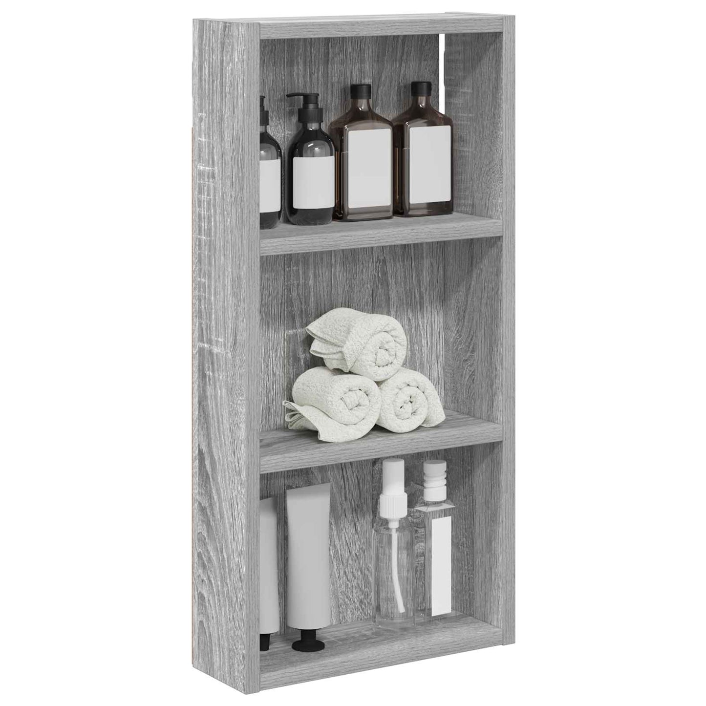 Bathroom Wall Cabinet with Shelf Grey Sonoma 30 x 10 x 60.5 cm