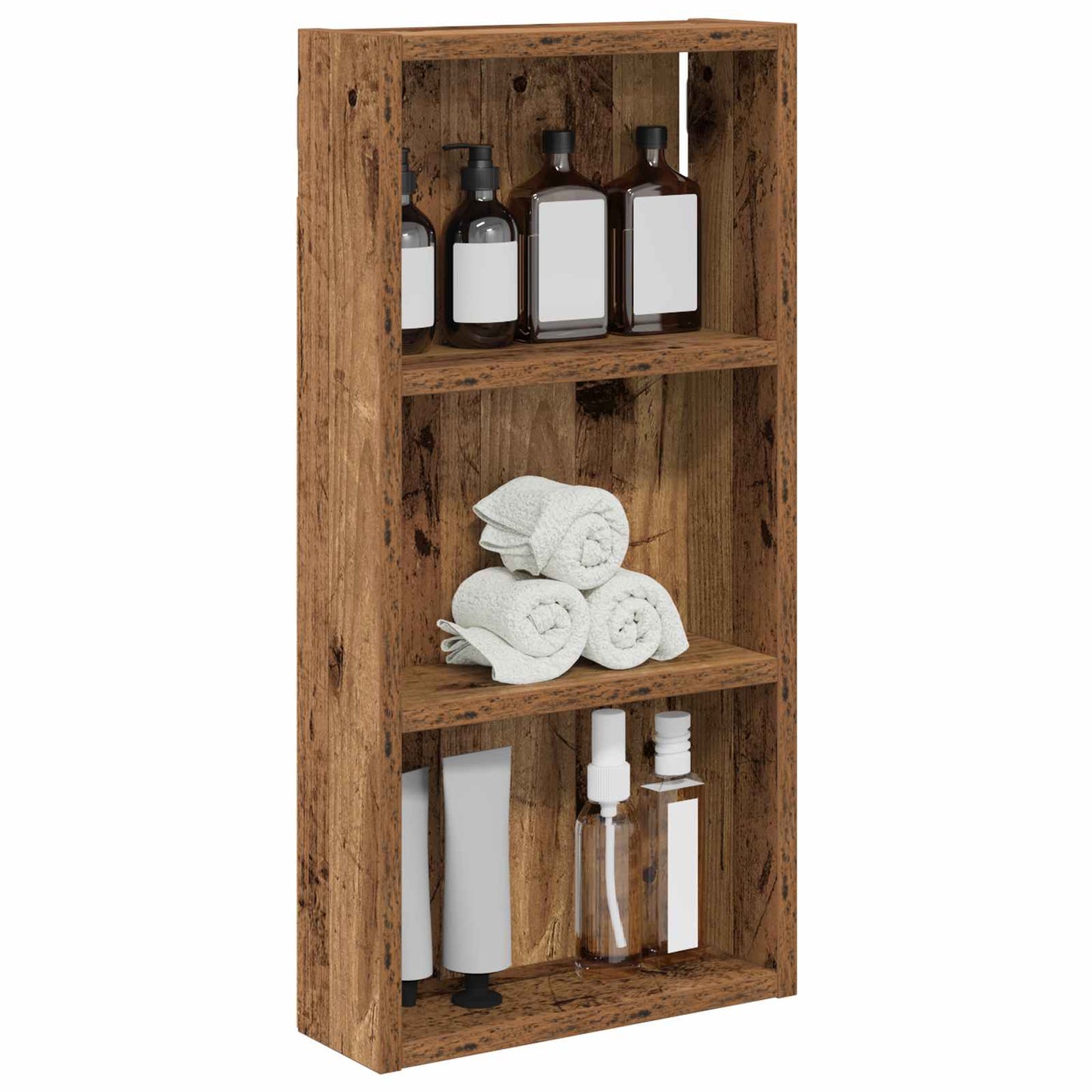 Bathroom Wall Cabinet Old Wood 30 x 10 x 60.5 cm