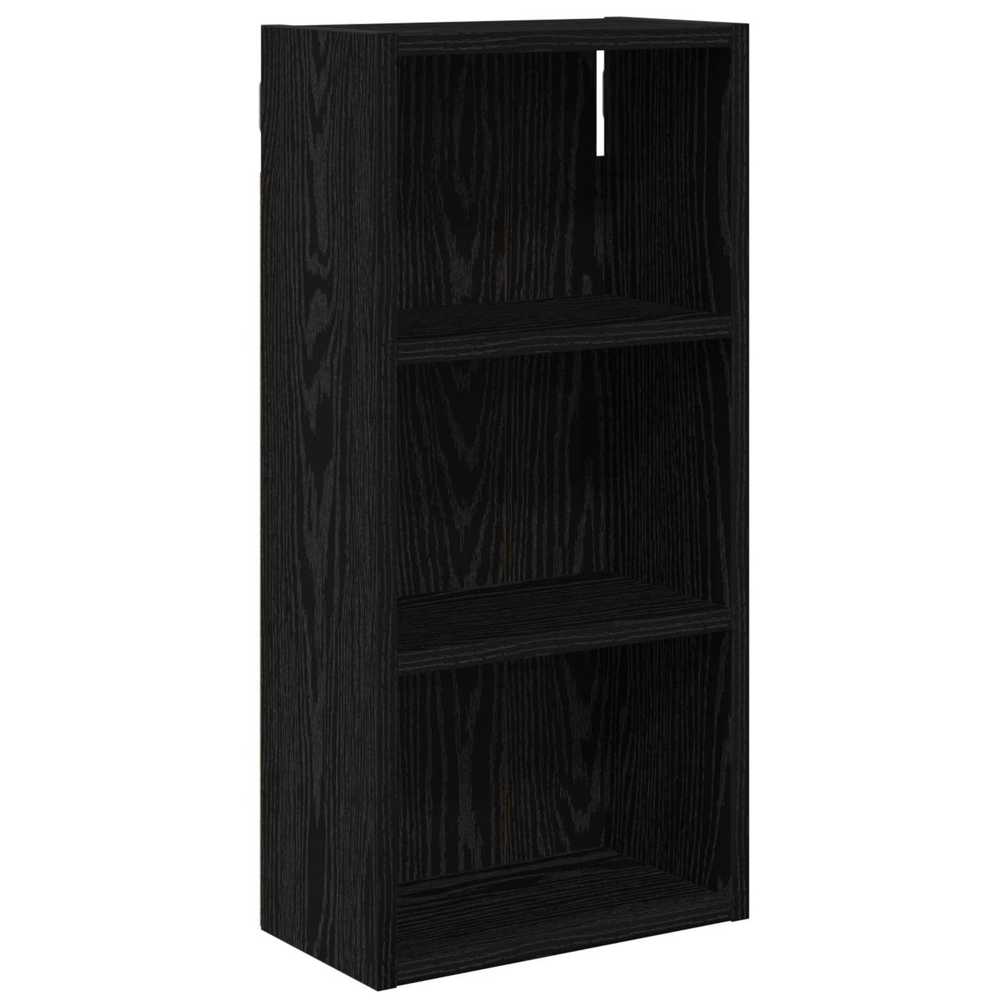 Bathroom Wall Cabinet with Shelf Black Oak 30 x 16 x 62.5 cm