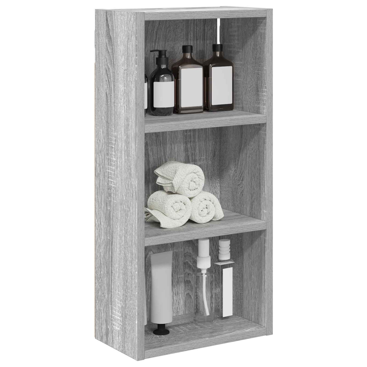 Bathroom Wall Cabinet with Shelf Grey Sonoma 30 x 16 x 62.5 cm
