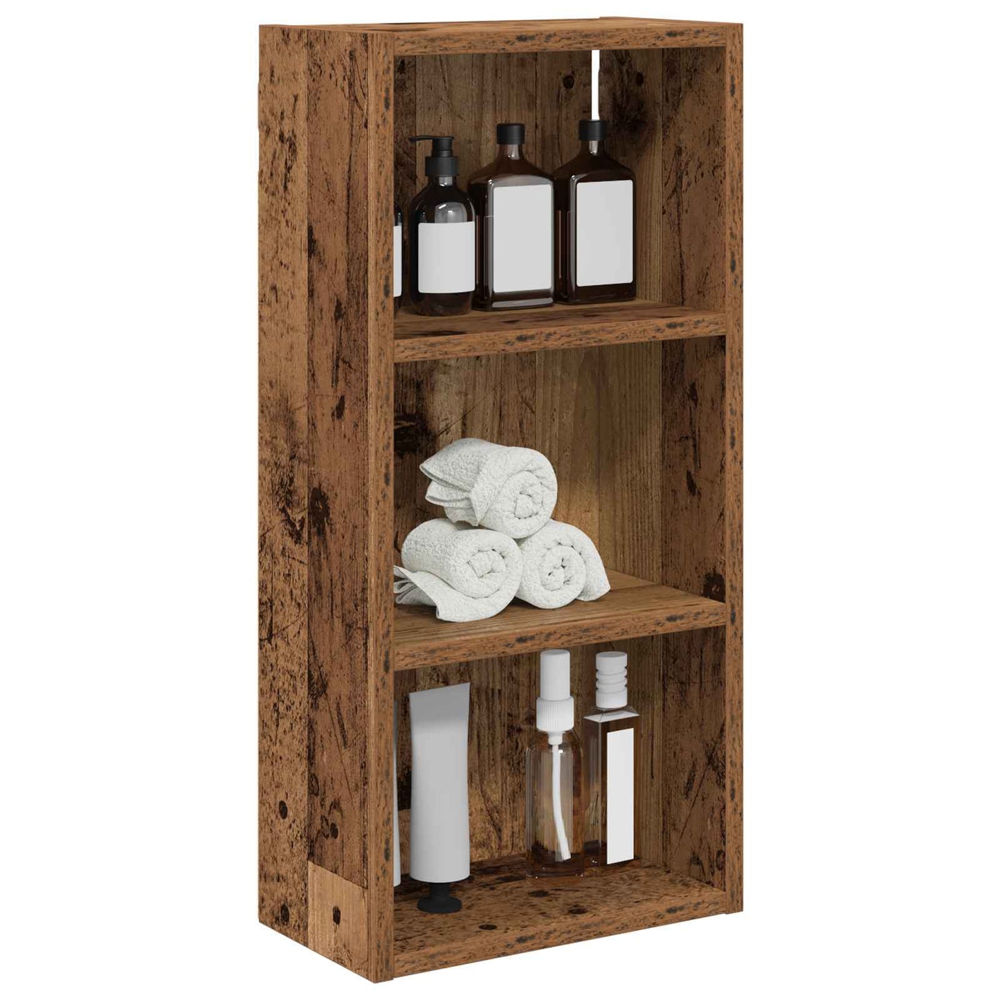 Bathroom Wall Cabinet Old Wood 30 x 16 x 62.5 cm