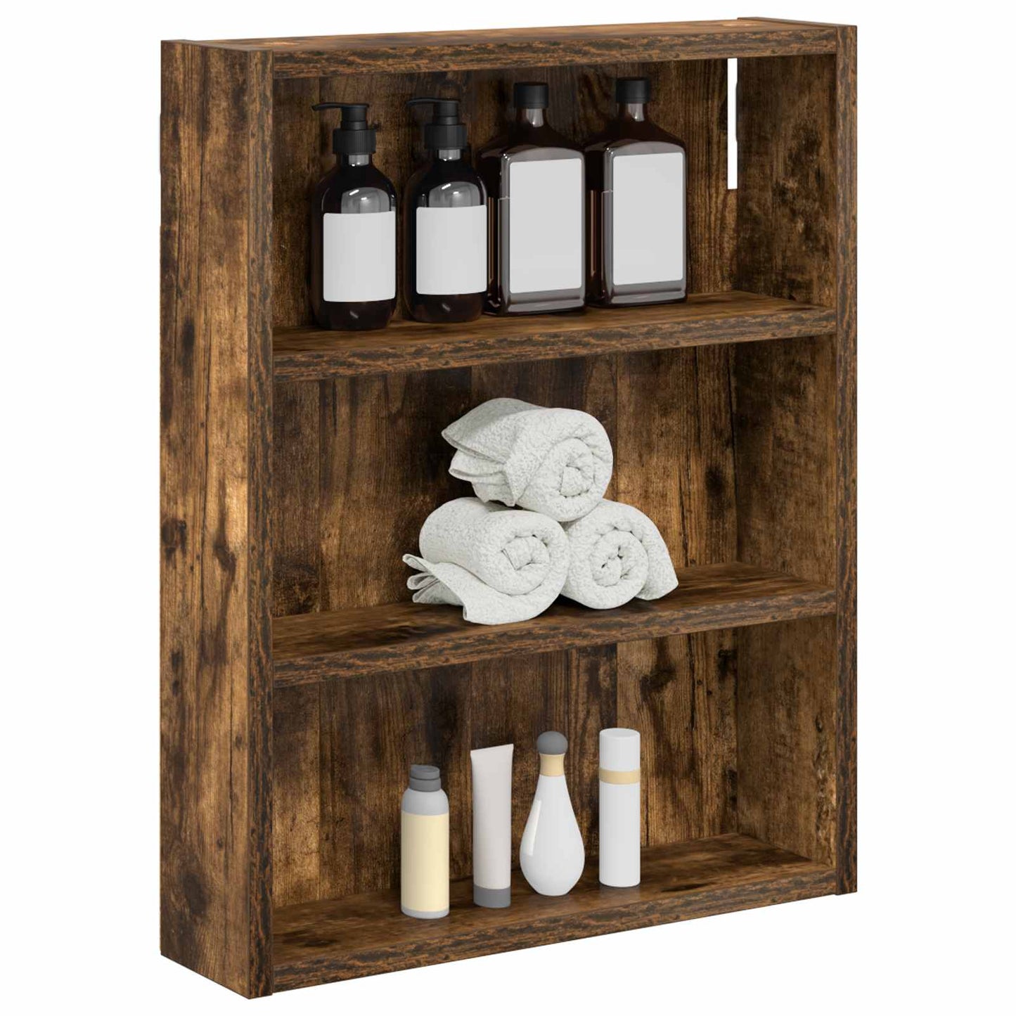 Bathroom Wall Cabinet Smoked Oak 40 x 10 x 50 cm