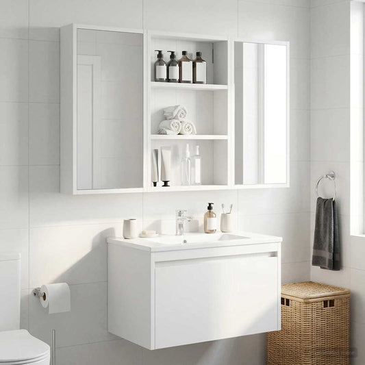 Bathroom Wall Cabinet White 40 x 10 x 60.5 cm Engineered wood