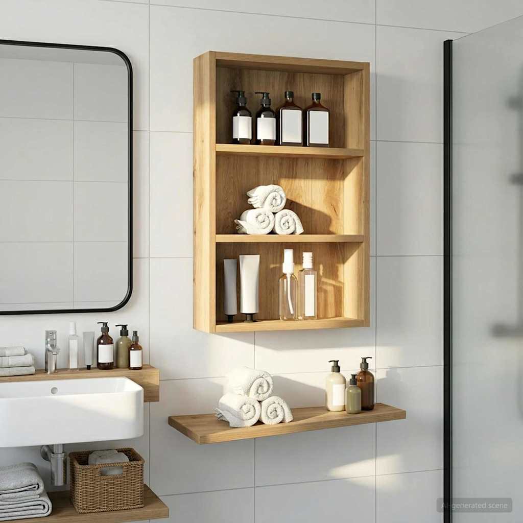 Bathroom Wall Cabinet Artisian Oak 40 x 10 x 60.5 cm