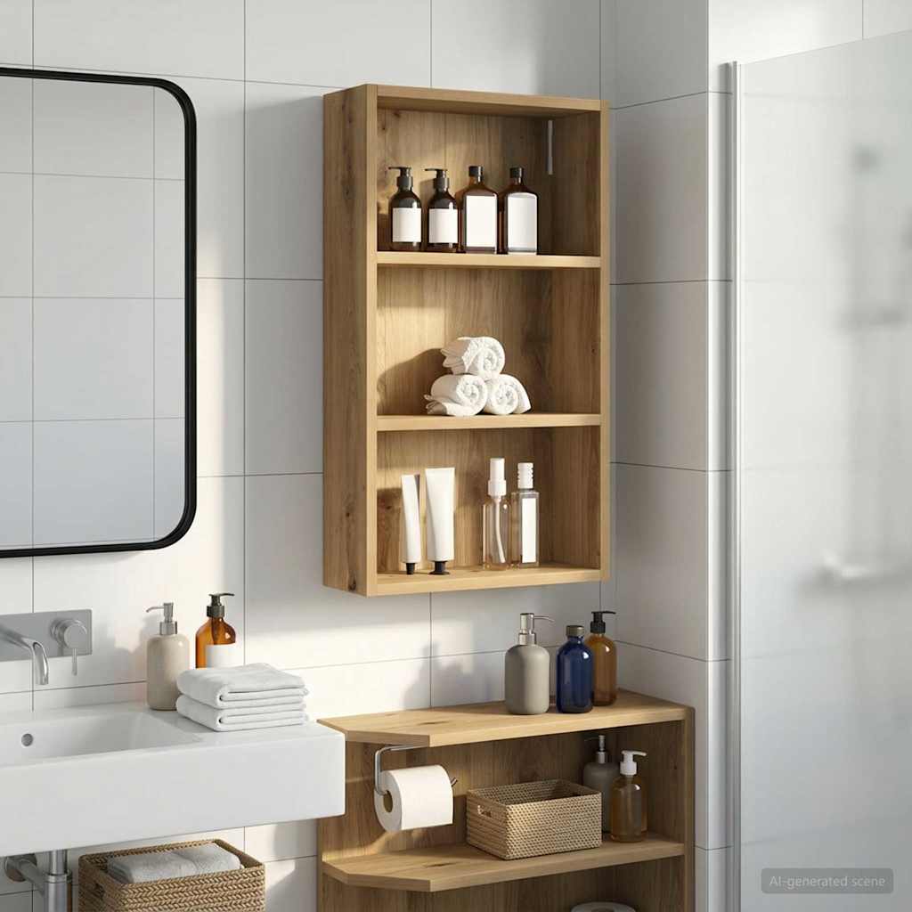 Bathroom Wall Cabinet Artisian Oak 40 x 14 x 70 cm