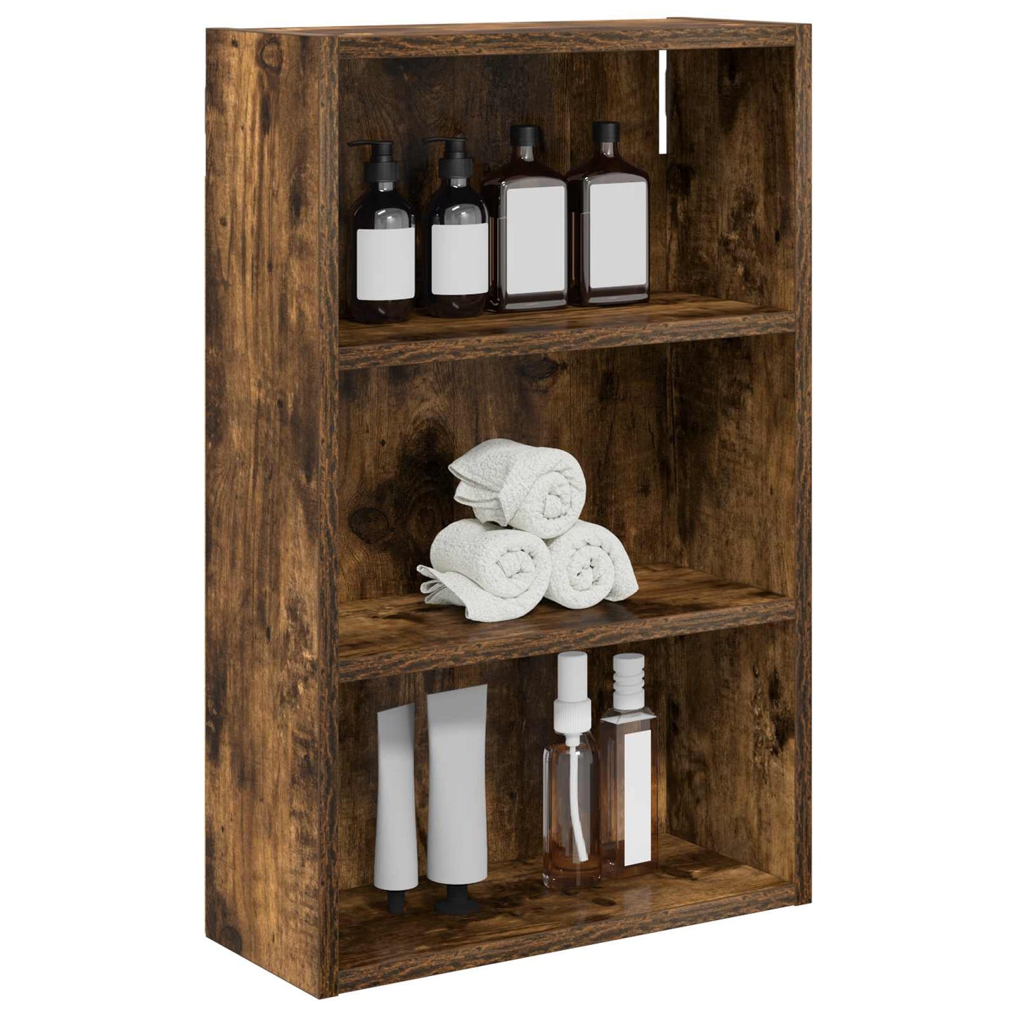 Bathroom Wall Cabinet with Shelf Smoked Oak 40 x 16 x 62.5 cm