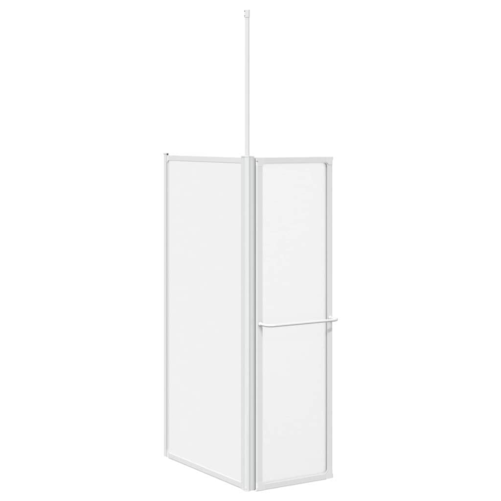Bath Screen Folding Frosted Aluminium