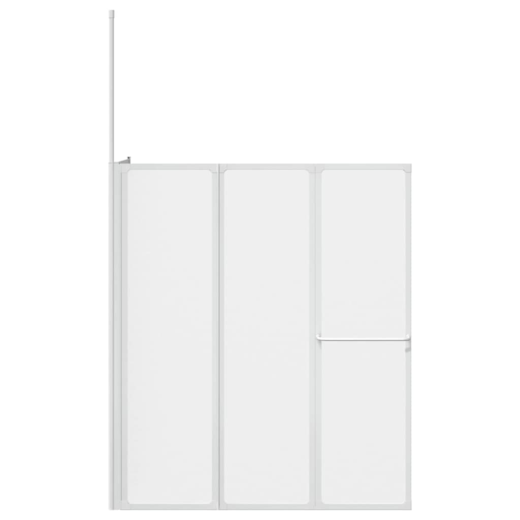Bath Screen Folding Frosted Aluminium