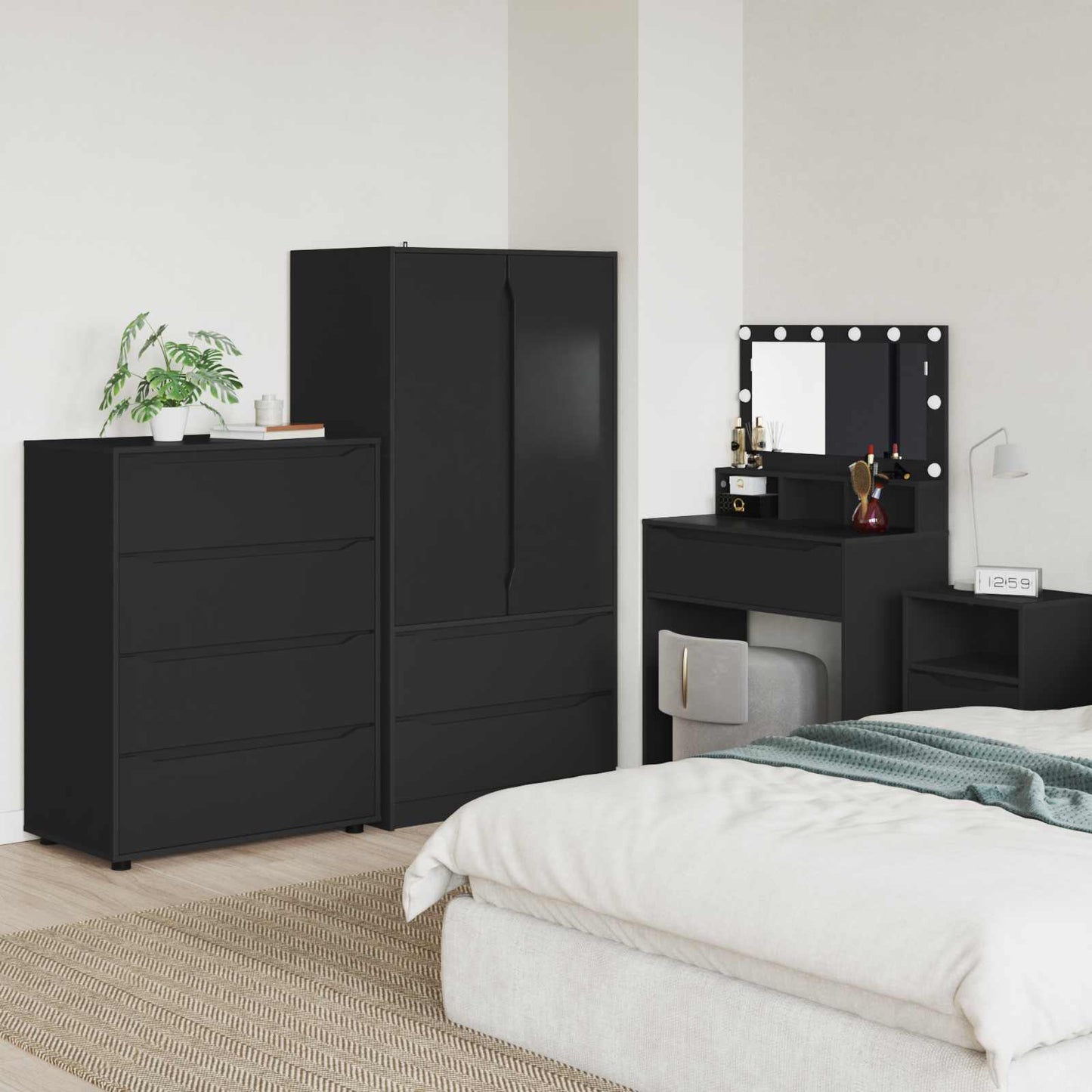 Storage Cabinets Black 80 x 48 x 105 cm Engineered Wood