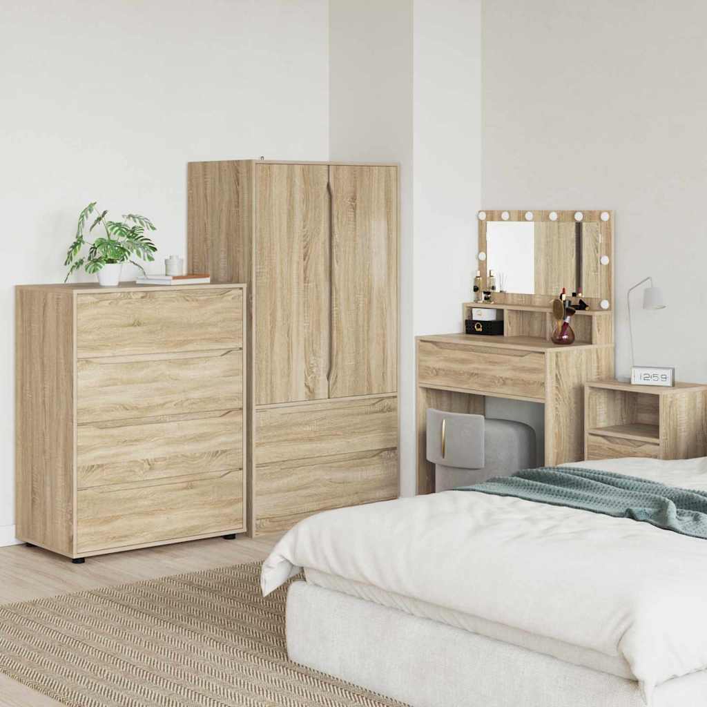Storage Cabinets Sonoma Oak 80 x 48 x 105 cm Engineered Wood