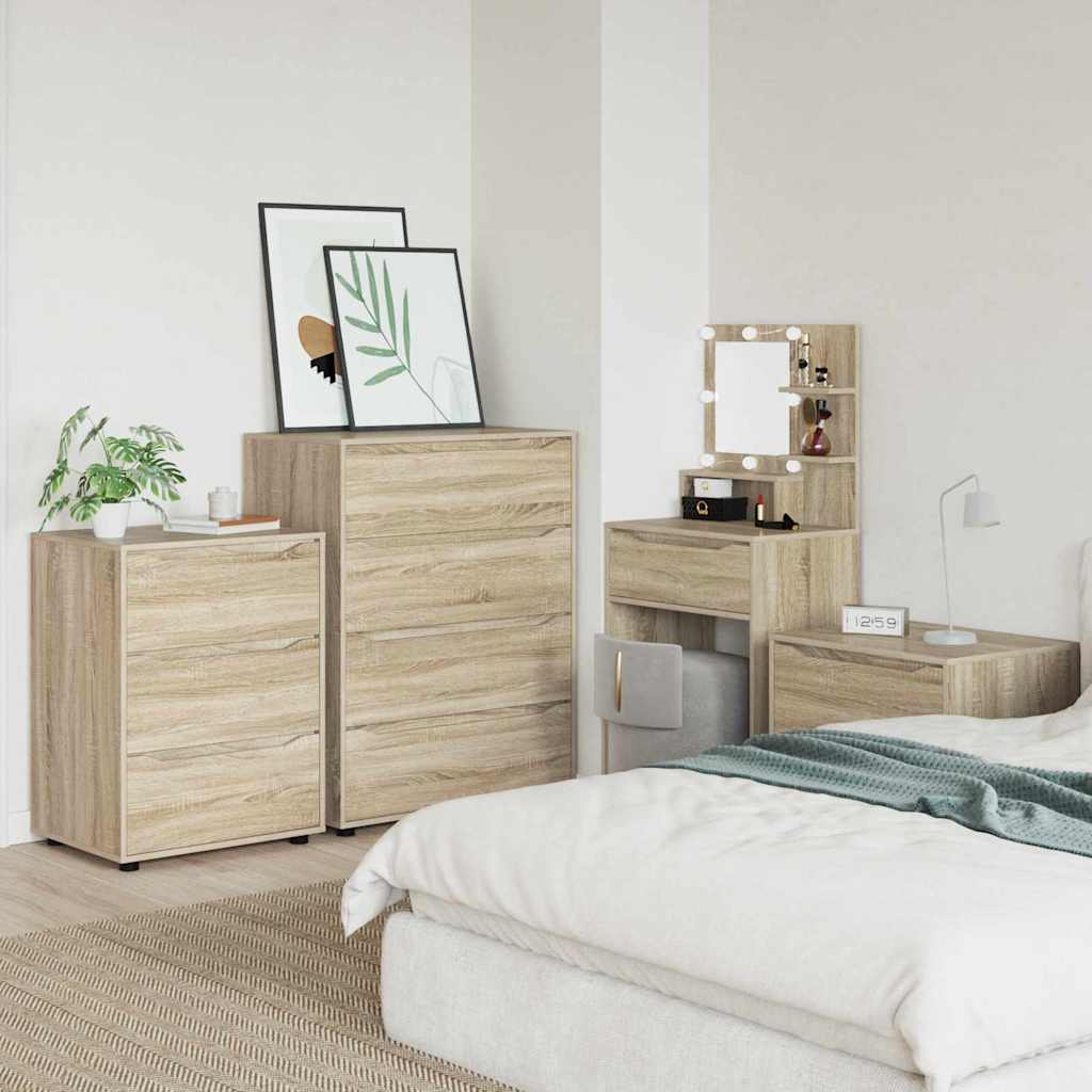 Storage Cabinets Sonoma Oak 80 x 48 x 105 cm Engineered Wood