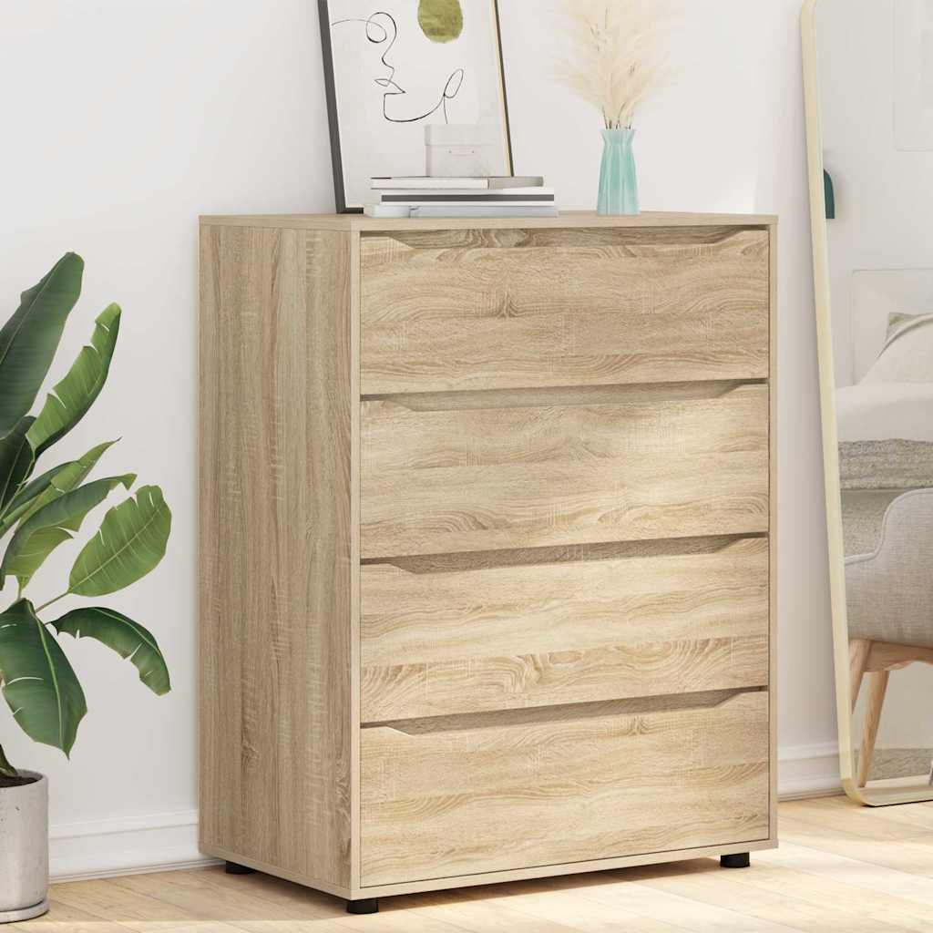 Storage Cabinets Sonoma Oak 80 x 48 x 105 cm Engineered Wood
